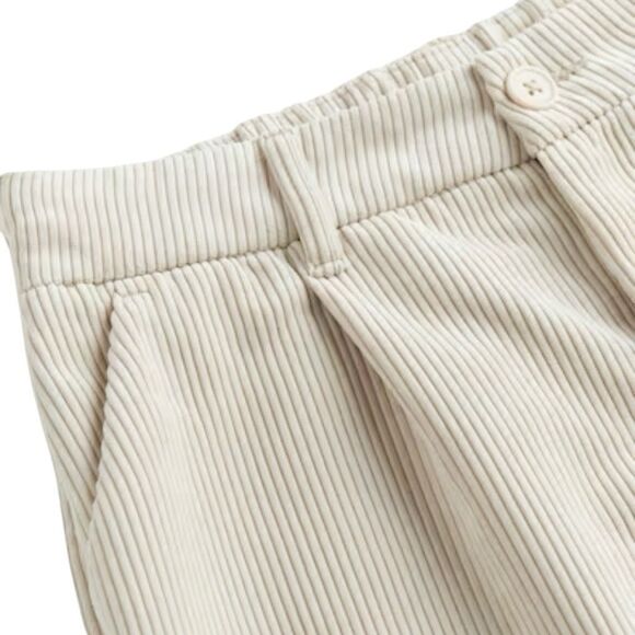 H&M Divided Light Beige Wide-Leg Corduroy Pants - Picture 1 of 9